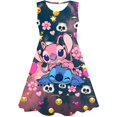 thumbnail image 1 of 2023 Summer Toddler stitch Dresses Baby Girl Clothes Cute stich Disney Print Princess Dress Girls Casual Dress 1-10 Years6T Gao Jinjia LED, 1 of 2