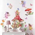 thumbnail image 1 of Fairy Decal Butterfly Decal Flower Fairy Decal Girls Bedroom Kids Room Nursery Wall Decor, Wall Sticker, 1 of 5