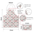 thumbnail image 7 of Pioneer Flower Floral Print Pattern Apron-Garden Aprons for Women with Pockets-Cotton Linen Waterproof Kitchen Cooking Gardening Aprons Adjustable for Kitchen,Cooking,BBQ and Salon 33x27 Inch, 7 of 7