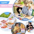 thumbnail image 2 of Bxaolu Bento Box, 3 Pack Snack Containers with 3 Compartments for Meal Prep, On-the-Go [Picnic, Travel], Lunchable Container Reusable and BPA-Free, Pink, 2 of 7