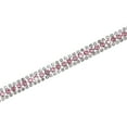 thumbnail image 1 of Uxcell Crystal Rhinestone Close Chain Trim, 3 Rows 3 Yards Dress Embellishments, Sparkly Diamond Strips Applique for Craft [Silver-Based Light Pink], 1 of 2