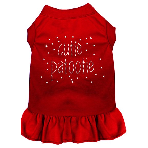 Pet Dog  Cat Dress Rhinestone, "Cutie Patootie"