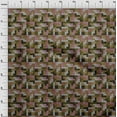 thumbnail image 4 of oneOone Georgette Viscose Dark Olive Green Fabric Geometrical Shape Sewing Craft Projects Fabric Prints By Yard 42 Inch Wide, 4 of 4