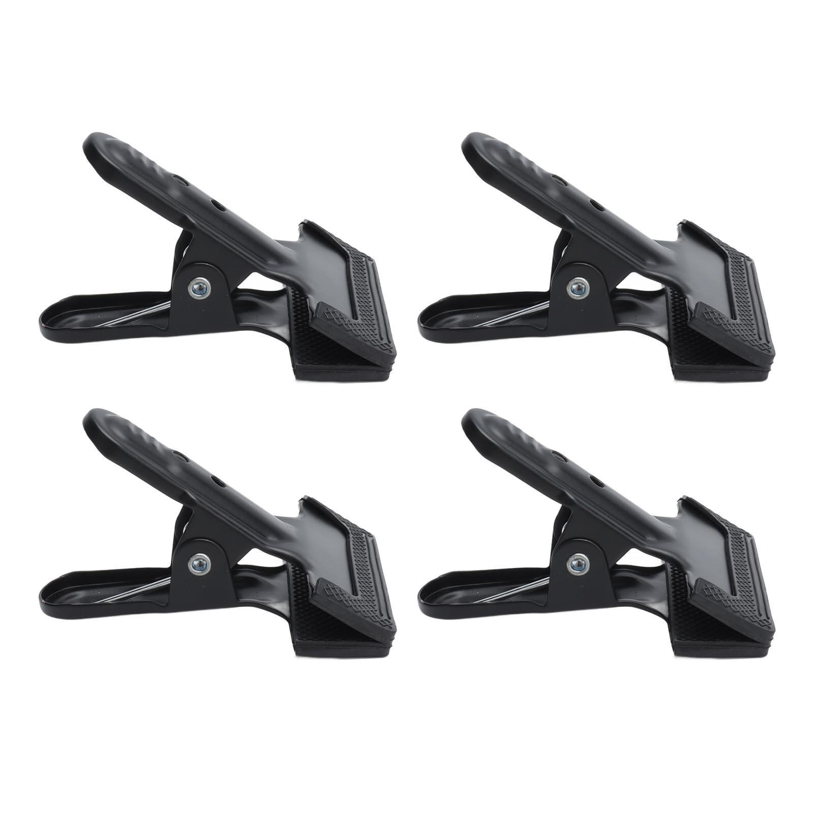 YAHHU 4‑Pack Heavy‑Duty Anti‑Slip Metal A‑Clip Spring Clamps – Wide Mouth, High‑Carbon Steel, Ideal for Woodworking, Photography, and Document Clamping