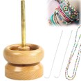 thumbnail image 1 of Spinner De Cuentas De Madera Cargador De Cuentas Diy Bead Bowl Spinner Para La Fabricación De Joyas Soporte De Cuentas De Madera Con 2 Agujas Largas Para Ensartar Cuentas Rápidamente Muyoka Hogar, 1 of 1