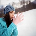 thumbnail image 5 of Guantes de invierno para mujer, resistentes al viento, con pantalla táctil, para mensajes de texto, para mujer, guantes gruesos y cálidos con forro para clima frío, guantes de punto cálidos, 5 of 5