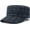 Blue, variant on Men's Cadet Army Cap Vintage Military Hat Plaid Pattern Flat Top Cap