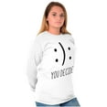 thumbnail image 3 of You Decide Happy Sad Emoticon Cute Long Sleeve TShirt Men Women Brisco Brands X, 3 of 6