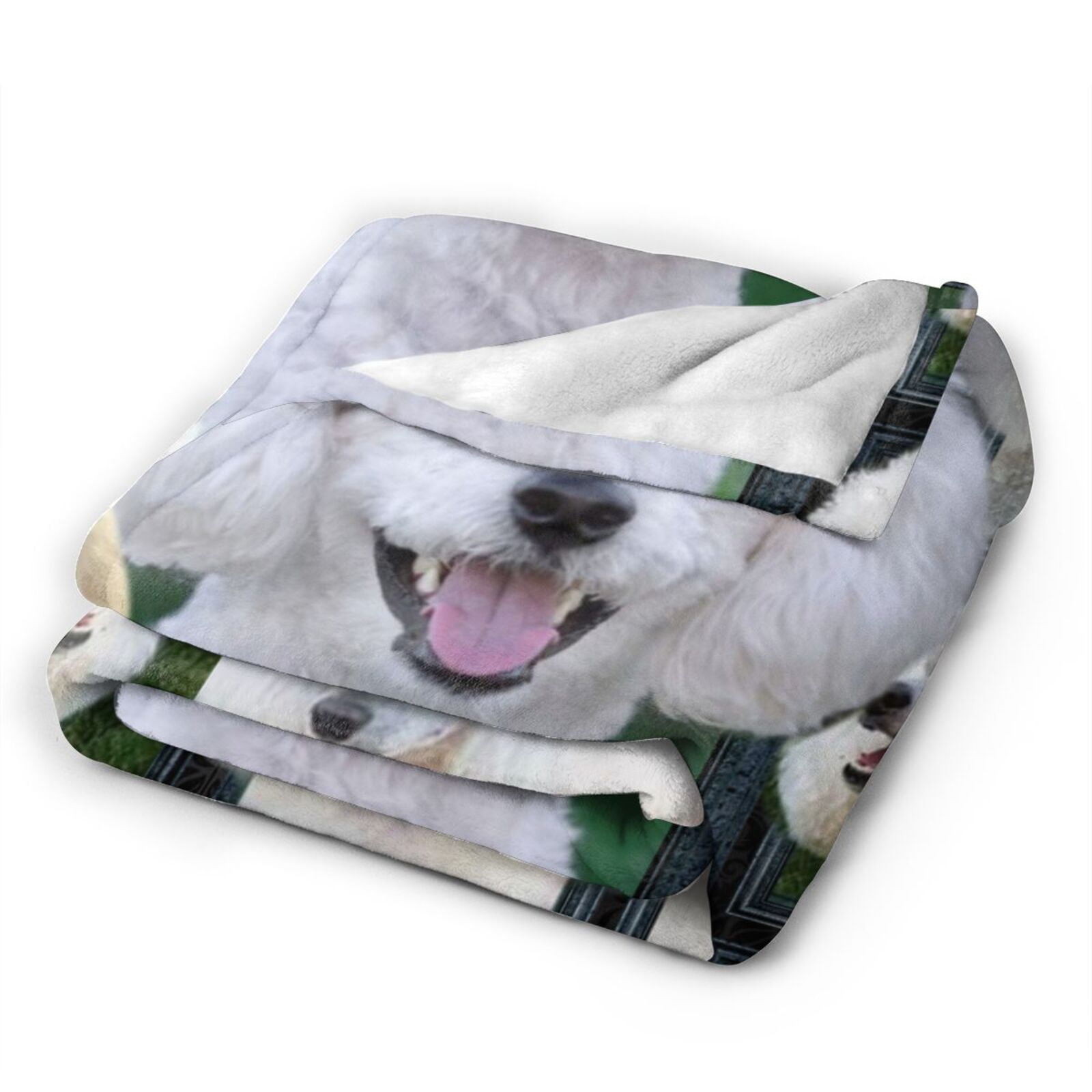 Wijzvio Poodle Dog Throw Blanket Soft Fuzzy Fleece Blanket For Couch Bed Living Room Decoration 50"X40"