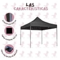 thumbnail image 3 of Toldo Carpa Plegable Reforzada sin Paredes 2x2 m Color Negro, 3 of 5