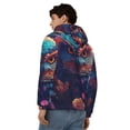 thumbnail image 4 of Uemuo Colorful Feather Owl for Men's Fashion Full-zip Hoodies & Sweatshirts with Kangaroo Pocket, Zip-up Hooded Sweatshirt, Moisture Wicking & Breathable-XX-Large, 4 of 5