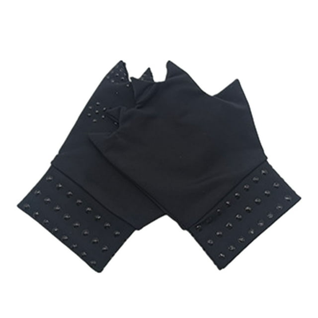 Sonducket Guante de gimnasio unisex, protección de articulaciones, adecuado para varios deportes, guante de escalada, guante de terapia guantes y mitones Negro+punto negro F
