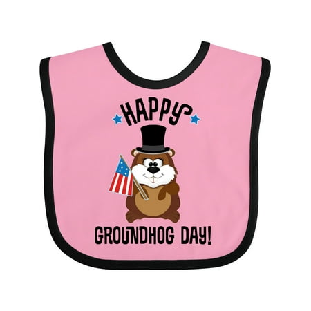 

Inktastic Happy Groundhog Day February Gift Baby Boy or Baby Girl Bib