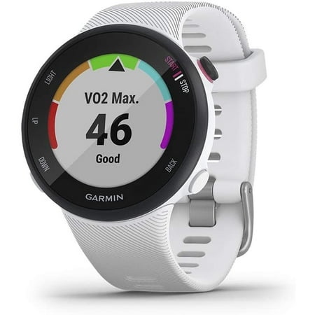 Garmin Forerunner 45 GPS Heart Rate Monitor Running Smartwatch (White-...