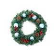 thumbnail image 2 of Christmas Wreath Door Hanging Decoration Bronze Plastic Rattan 12in Wreath for Home Hotel Mall Indoor Outdoor Holiday Decor, 2 of 6