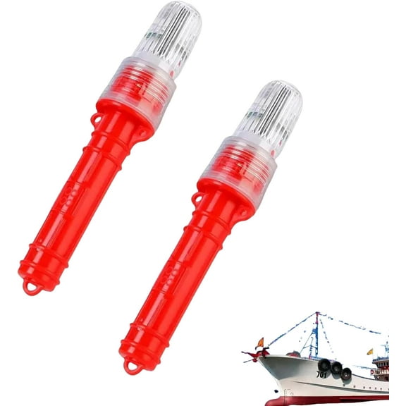 Boat Flares，2025 New Boat Flares Coast Guard Approved Marine, Emergency Signals for Fishing Nets, Buoys, Boats ，Waterproof Emergency Signals Safety Kit (Red, 2pcs)