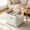 WhiteD, variant on Fmbmuo Foldable Storage Basket With Handle , Storage Containers For Clothes Diamond Art Storage For Wardrobe Shelf Nursery Bedroom Living Room