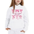 thumbnail image 3 of Tiijoy Toddler Girls' Hoodie Bow Letter Print Long Sleeve Hooded Sweatshirt, Sizes 4-5T, 3 of 3