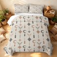 thumbnail image 3 of Erosebridal Vintage Aztec Quilt King, Retro Dream Catcher King Coverlet Set, Off White Terracotta Black 3 Pieces, 1 Bedspread and 2 Pillowcases, 3 of 7