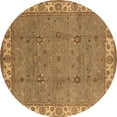 thumbnail image 1 of Ahgly Company Indoor Round Oriental Brown Traditional Area Rugs, 3' Round, 1 of 4
