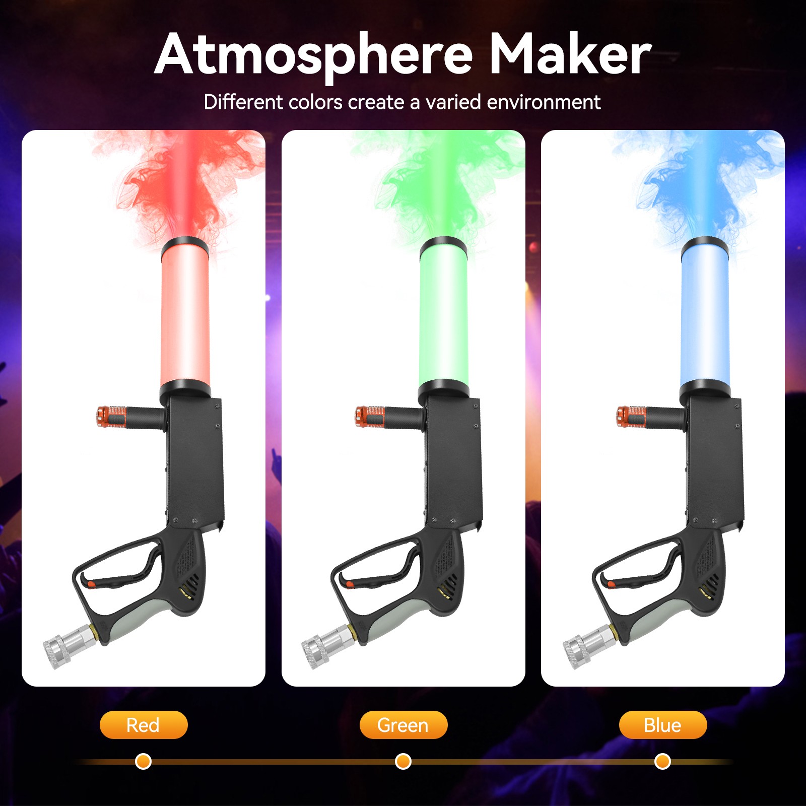 CO2 Handheld Cryo Gun LED CO2 Cryo Cannon Special Effects Fog Machine Gun