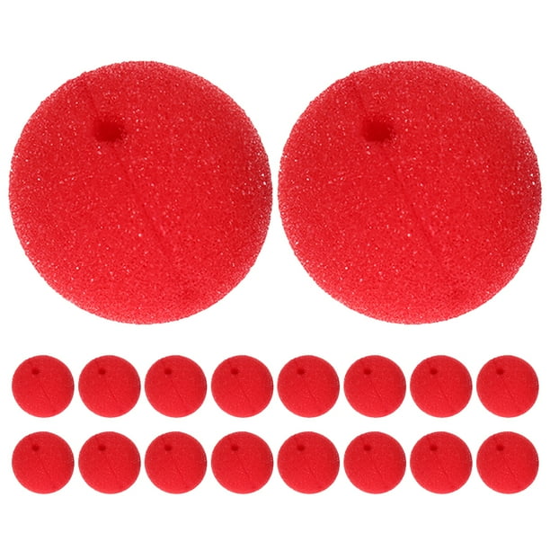 30 Uds. De espuma de esponja de nariz de payaso rojo para Halloween, carnaval, fiesta, decoraciones de Cosplay, accesorios de circo para adultos y niños de 50mm