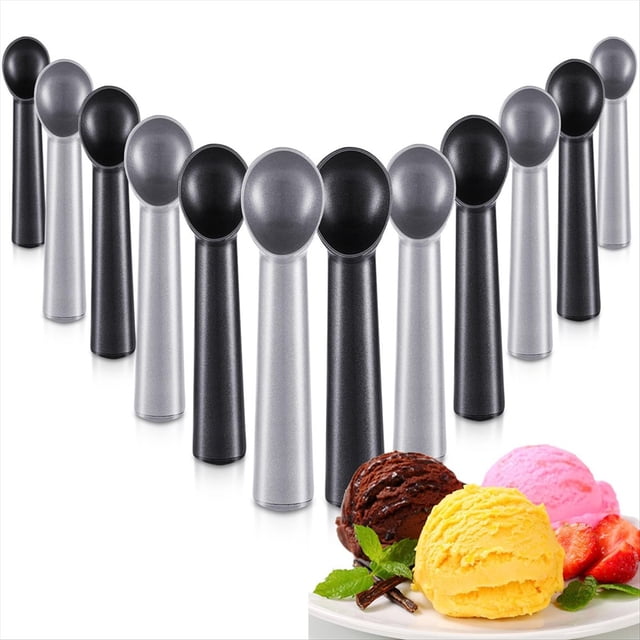Cuchara para Helado Antiadherente de 18 cm (12 Unidades) con DiseñO de Aluminio y .