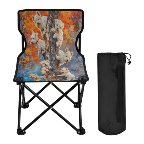 YAZAOO Camping Chairs Modern Little Climbers in Autumn Pattern Folding chair