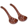 thumbnail image 2 of Wooden Spoon Set Kit for Porridge Coffee Dessert - 2Pcs Long Handle Wood Scoop Ladle, 2 of 8