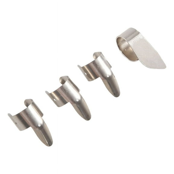 1x Guitar finger sleeve(4 pcs)-Silver