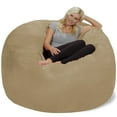 thumbnail image 2 of Chill Sack Bean Bag Chair, Memory Foam with Microsuede Cover, Kids, Adults, 6 ft, Camel, 2 of 9