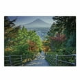 thumbnail image 1 of Nature Cutting Board, Stairway to Mt. Hill Hillyoshida Japan Tourist Attractions Landmark Scene Picture, Decorative Tempered Glass Cutting and Serving Board, Small Size, Green Grey, by Ambesonne, 1 of 1