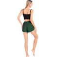 thumbnail image 4 of WBQ Teen Girls Performance Running Short,Elastic High Waistband Casual Gym Shorts for Workout Yoga Fitness Sports Shorts Athletic Shorts Plain Lounge Short Pants,Short Sweatpants,S-4XL Dark Green, 4 of 9