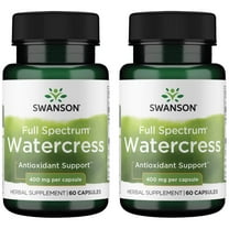 Swanson Full Spectrum Watercress 400 mg 60 Caps (2 Pack)