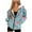 Cherry Blossom Blue, variant on Cheetah Print Hoodie Womens Sweatshirt Workout Jackets for Woman Clothes Heavy Weight Hoodie Zip Up Sweatshirt Women Plus Size Sweatshirts M