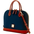 thumbnail image 2 of Dooney & Bourke Handbag, Pebble Grain Zip Zip Satchel One Size Midnight Blue, 2 of 5