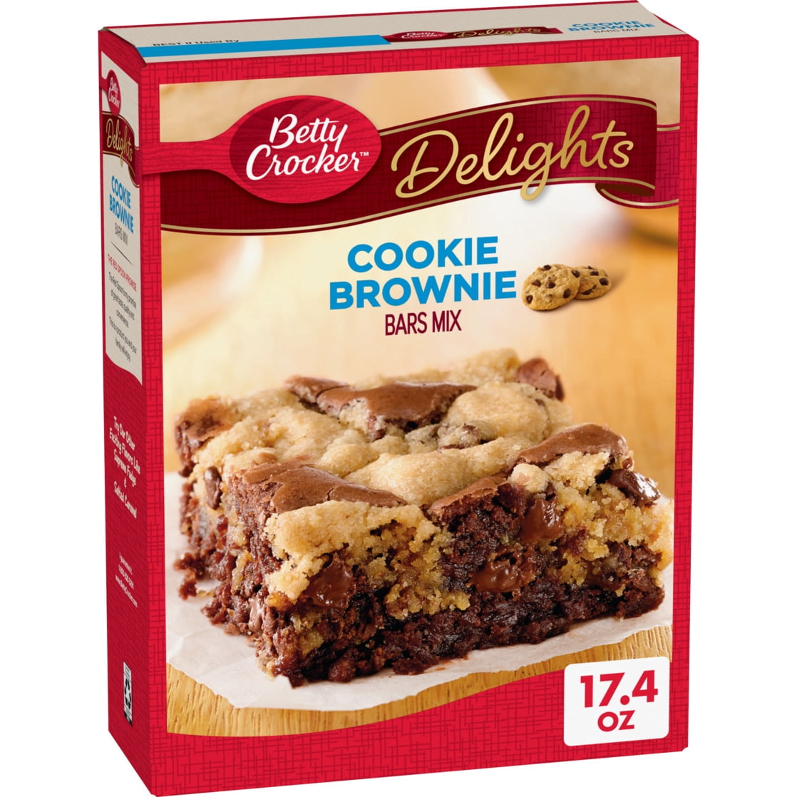 (8 pack) Betty Crocker Delights Cookie Brownie Bar Mix, 17.4 oz.