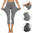 thumbnail image 4 of Gamivast Capri Pants for Women High Waisted Tummy Control Athletic Running Gym Yoga Pants with Pockets Side Pocket Stretchy Workout Pants Sport Activewear, 4 of 7