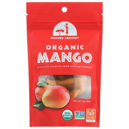 Mavuno Harvest Organic Dried Fruit, Mango, 2 Ozbag