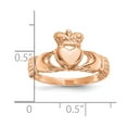 thumbnail image 5 of 14k Rose Gold Polished Claddagh Ring K5933, 5 of 5