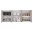 thumbnail image 5 of FM FURNITURE Yuma Wall Cabinet with Four Doors White Engineered Wood, 5 of 6