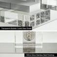 thumbnail image 5 of 31" Modern Chrome 5-Light LED Vanity Light, Square Acrylic Lampshades Wall Mount Fixture for Bathroom, Mirror Lighting, 5 of 9