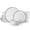 White (Black Rim)-18 Piece (Service for 6), variant on 18 Piece (Service for 6) White Porcelain Dinnerware Set