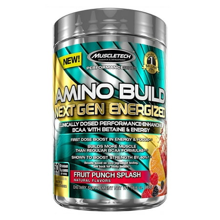 MuscleTech Amino Build Next Gen Powder, Fruit Punch, 50 (Best Way To Build Bicep Muscle)