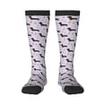 thumbnail image 2 of Lsque Dachshund Dog Printed Crew Socks Men's Women's LightWeight Thin Casual Calf Socks ,Knee High Socks,Cotton Socks, 2 of 9