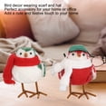 thumbnail image 6 of NFTIGB Standing Bird Figurine Green Hat Scarf Cute Desktop Decor Figurine Ornament for Home Window Table Holiday Decorations 8.27 inches / 21 cm Animal Knick-Knack, 6 of 9
