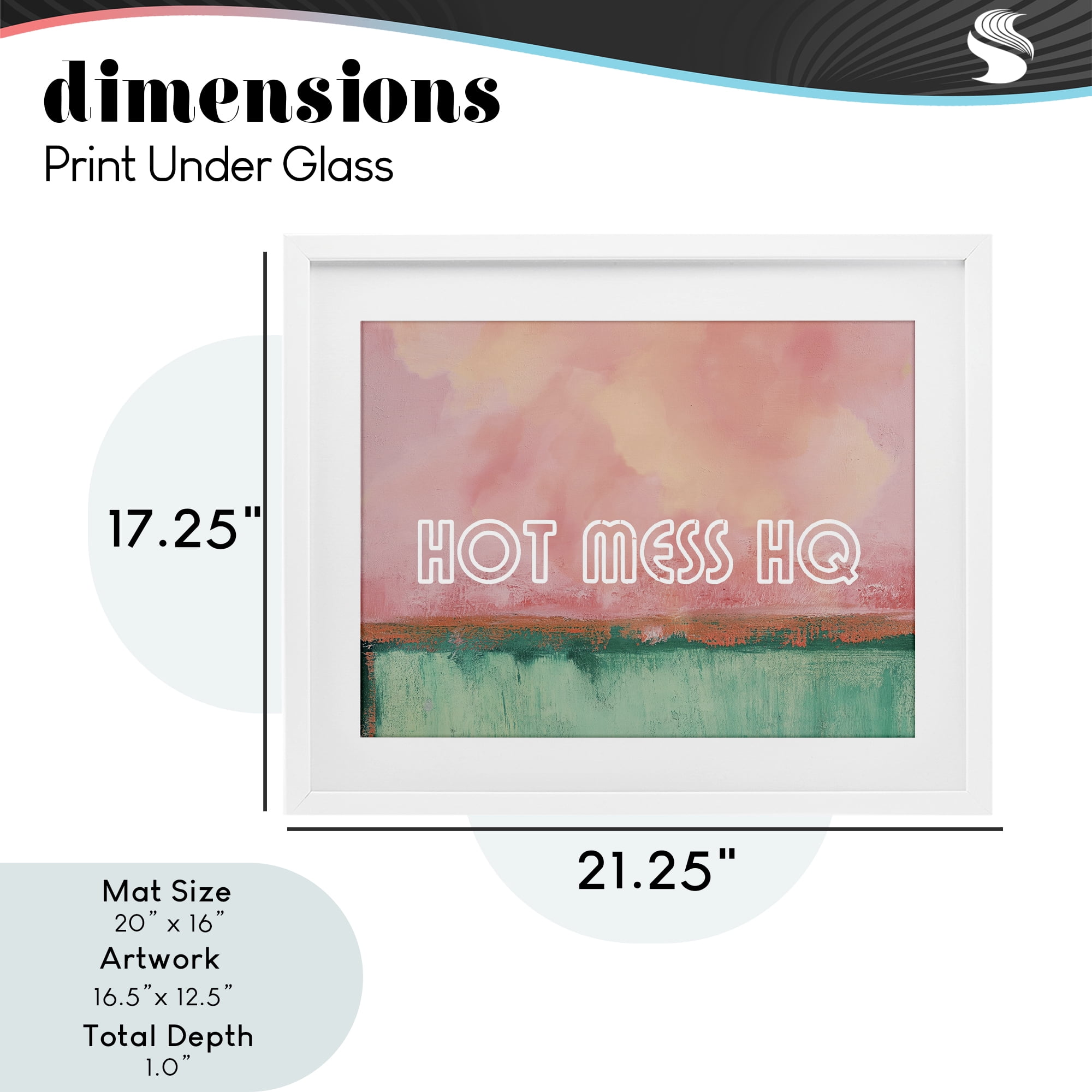 Stupell Industries Hot Mess Headquarters White Framed Print Under Glass, design by Gina Kelly