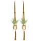 thumbnail image 1 of Uxcell 2-Pack Macrame Plant Hanger, 41" Soporte de cesta colgante tejido a mano con 1 red para plantas de interior [Caqui], 1 of 1