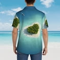 thumbnail image 6 of Haiem Paradise Island Printed Hawaiian Shirt for Men - Men’s Casual Beach Summer Shirts - Stretch Fabric with Modern Fit-X-Large, 6 of 9
