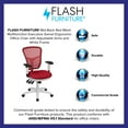 thumbnail image 4 of Flash Furniture Mid-Back Red Mesh Multifunction Executive Swivel Ergonomic Office Chair with Adjustable Arms and White Frame, 4 of 15